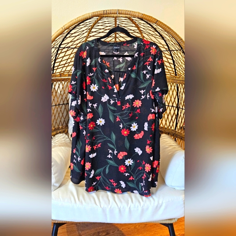 Torrid Floral Blouse